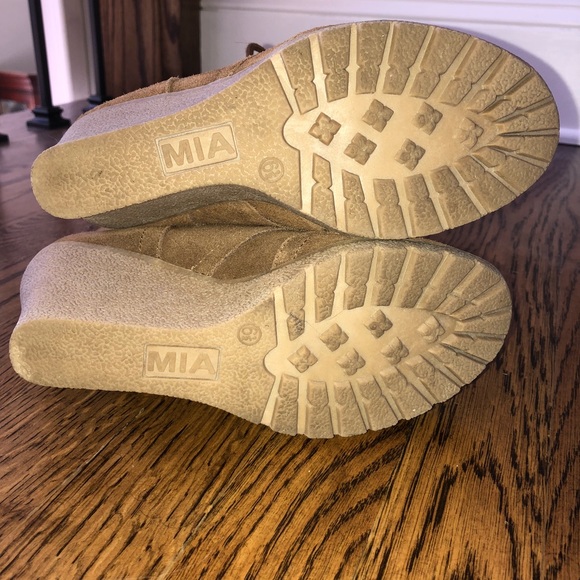 MIA Raphaella Wedge Booties Rust Brown - Picture 4 of 5